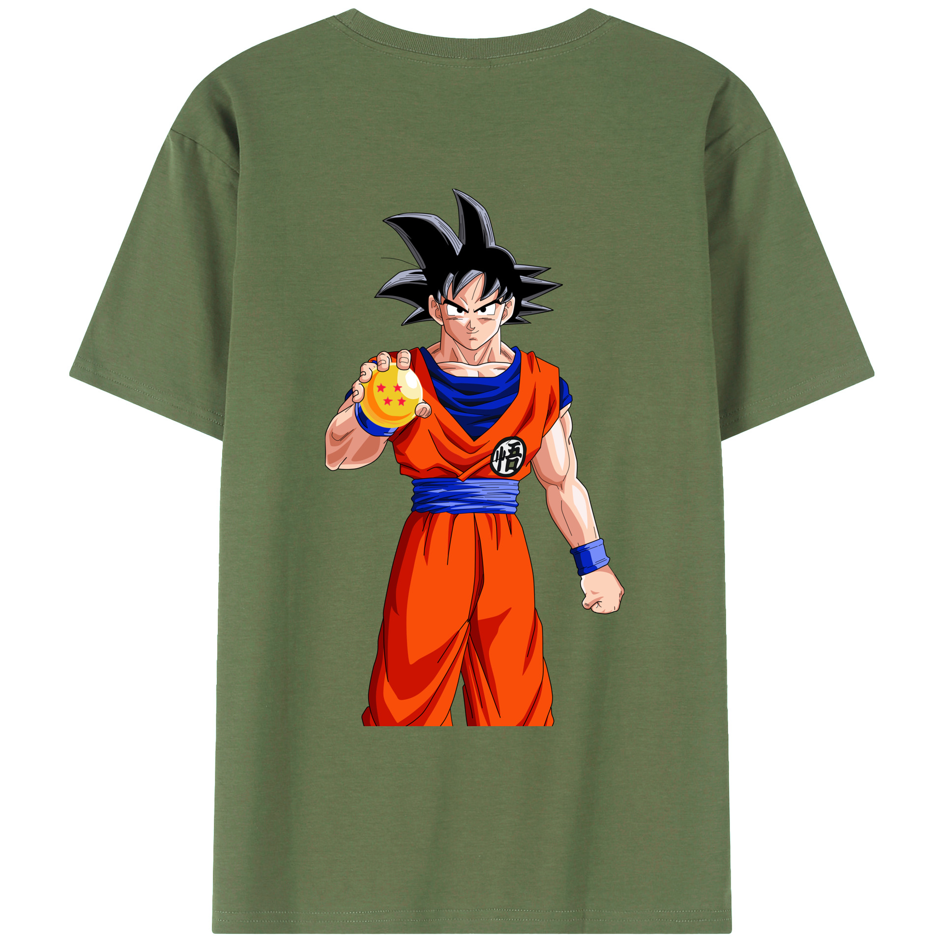 （画像用） ドラゴンボール 孫悟空（そん ごくう）Son Goku カカロット DRAGON BALL Kakarotto 綿100％ メンズ半袖Tシャツ（バックプリント） 通気性